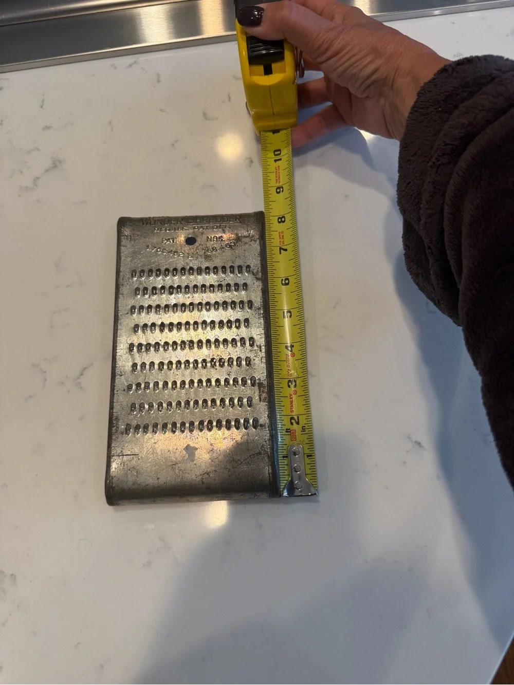 Antique 1930s Wonder Shredder Metal Food Grater Primitive Farmhouse Kitchen